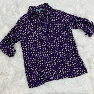 ALICE + OLIVIA designer Silk Button Down Blouse XS